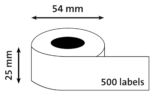 Labeletiket Quantore 11352 54x25mm adres wit 500 stuks