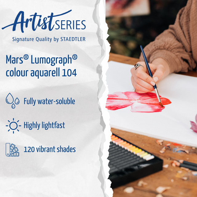Aquarelpotlood Staedtler Mars Lumograph set à 12 kleuren