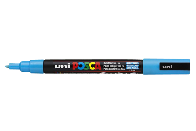 Paintmarker Uni POSCA PC3M fijn lichtblauw