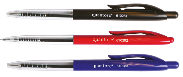 Balpen Quantore drukknop blauw medium