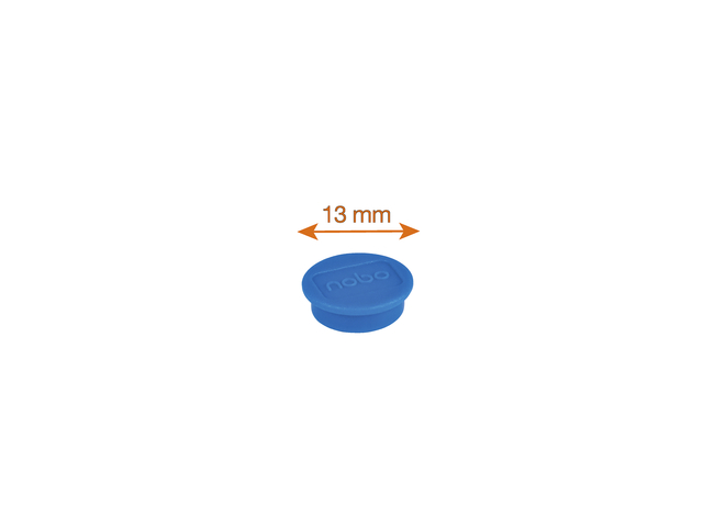 Magneet Nobo 13mm blauw 10 stuks