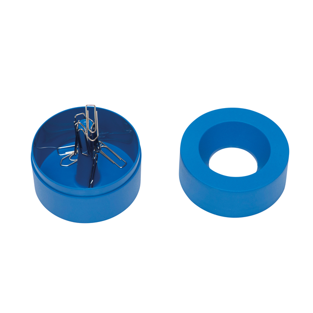 Papercliphouder MAULpro magnetisch recycled Ø73x60mm blauw