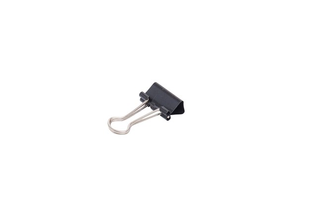 Papierklem MAUL 213 foldback 19mm zwart 12 stuks