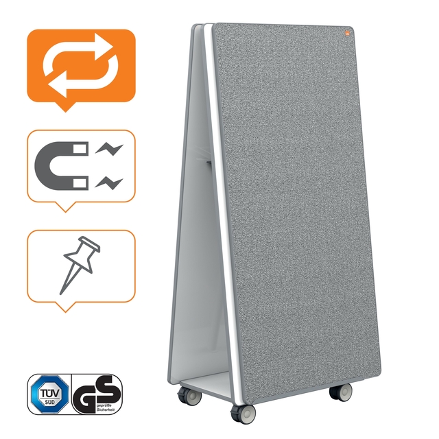 White- en Memobord systeem Nobo Move & Meet 90x180cm