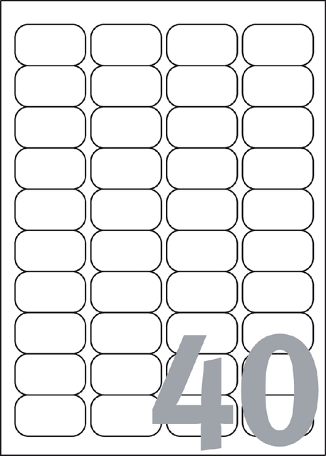 Etiket Avery J8654-25 45.7x25.4mm wit 1000 stuks
