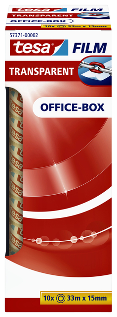 Plakband tesafilm® 33mx15mm transparant 10 rollen