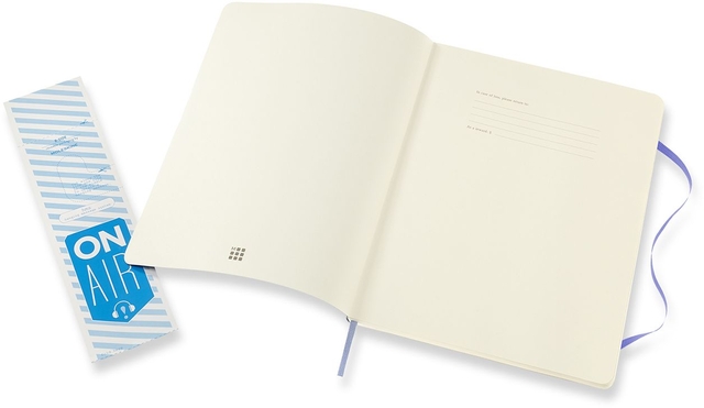 Notitieboek Moleskine XL 190x250mm lijn soft cover hydrangea blue
