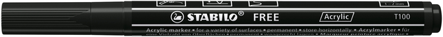 Acrylmarker STABILO  Free Acrylic T100 zwart