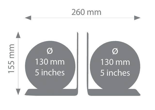 Boekensteun Troika met magnetische globes 13cm set à 2 stuks assorti
