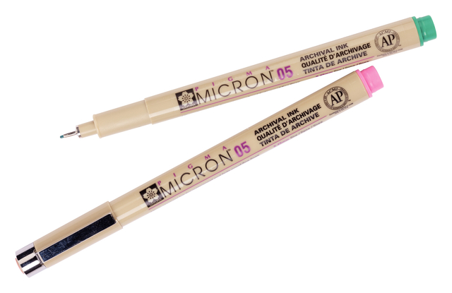 Fineliner Sakura Pigma Micron 05 0.45mm set à 9 kleuren