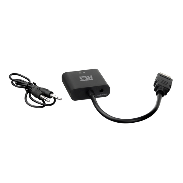 Adapter ACT HDMI naar VGA met audio 0.15 meter