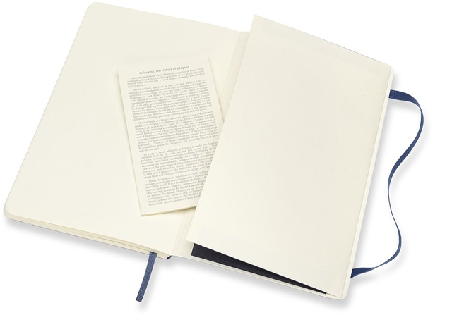 Notitieboek Moleskine large 130x210mm lijn soft cover sapphire blue
