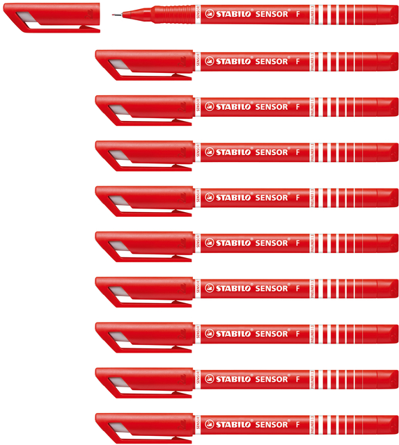 Fineliner STABILO Sensor 189/40 fijn rood
