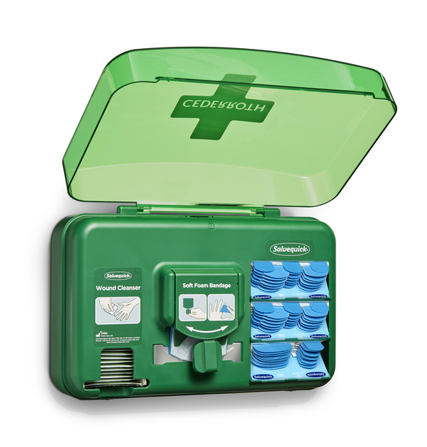 Wond dispenser Cederroth - Salvequick blauw