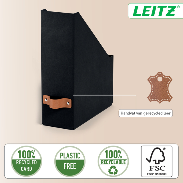 Tijdschriftencassette Leitz Puro set van 2 zwart
