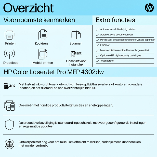 Multifunctional Laser printer HP Color LaserJet 4302dw