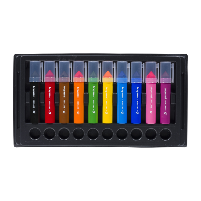 Viltstift Bruynzeel Kids Mega Point set à 10 kleuren