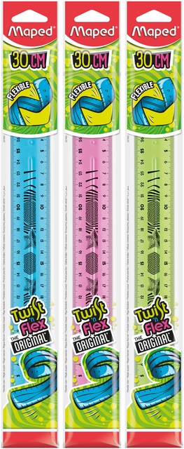 Liniaal Maped Twist 'n Flex 30cm assorti