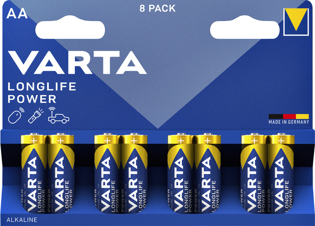 Batterij VARTA Longlife Power 8x AA