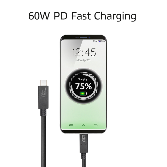 Kabel ACT USB 3.2 USB-C USB-IF gecertificeerd 2 meter