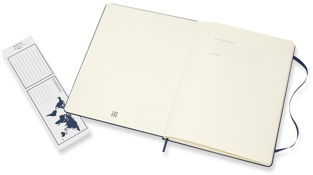 Notitieboek Moleskine XL 190x250mm lijn hard cover sapphire blue