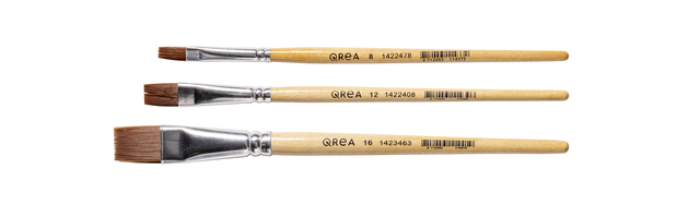 Kwast Qrea synthetisch set à 3 breedtes