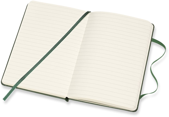 Notitieboek Moleskine pocket 90x140mm lijn hard cover myrtle green