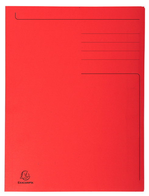 Dossiermap Exacompta Forever A4 3 kleppen 280gr rood