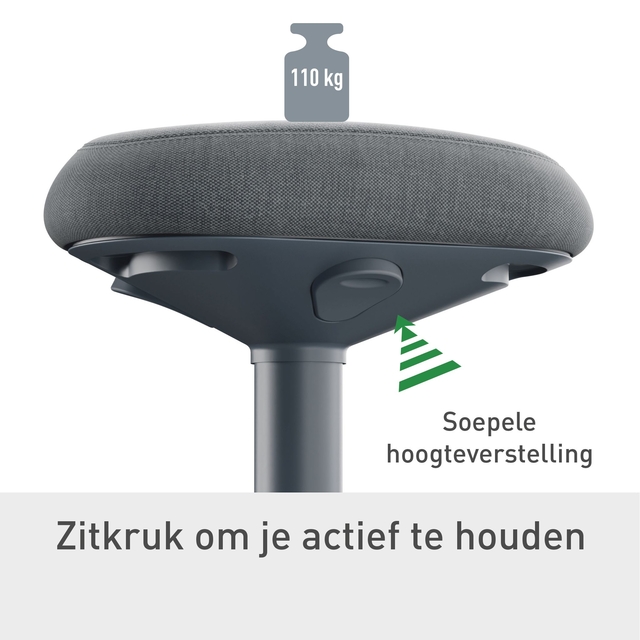 Actieve zitkruk Leitz Ergo met gasveer 47-64cm