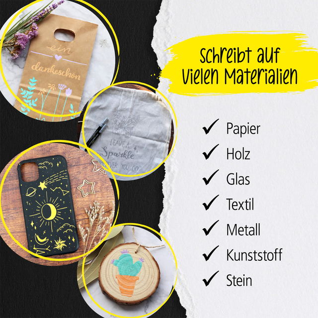 Acrylmarker Online lettering 5 breedtes zilver