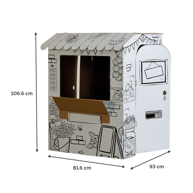 Kartonnen Marktkraam XL Bankers Box Play inkleurbaar