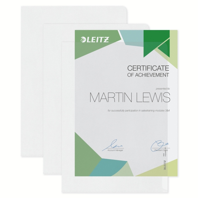 Insteekmap L-model Leitz Premium copy safe 0.17mm PP A4 transparant 100 stuks