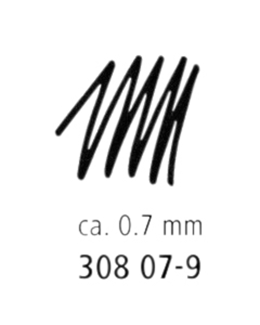 Fineliner Staedtler Pigment 308 zwart 0.7mm