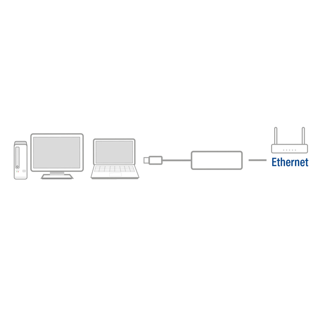 Adapter ACT USB-C naar Gigabit Ethernet 0.15 meter