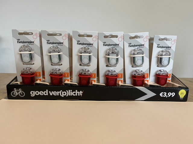 Fietslampje voor en achter