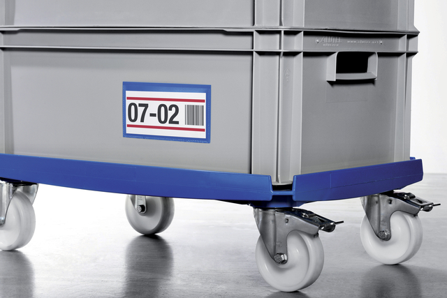 Documenthoes Durable zelfklevend 150x67mm blauw 50 stuks