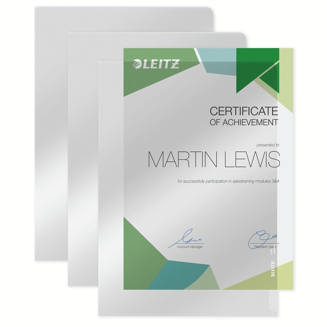 Insteekmap L-model Leitz Premium copy safe 0.15mm PVC A4 glashelder 100 stuks