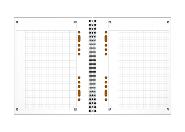Spiraalblok Oxford International Notebook A5+ ruit 160 pagina's