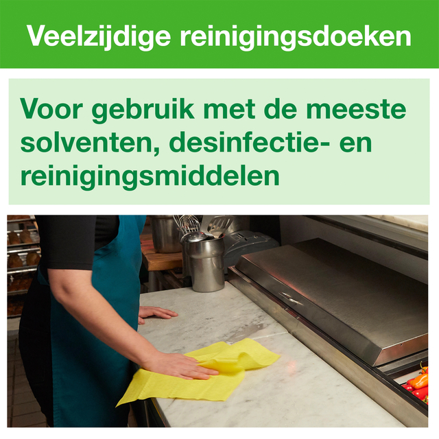Reinigingsdoek Tork W8 Premium 1-laags 40 vel geel 194650