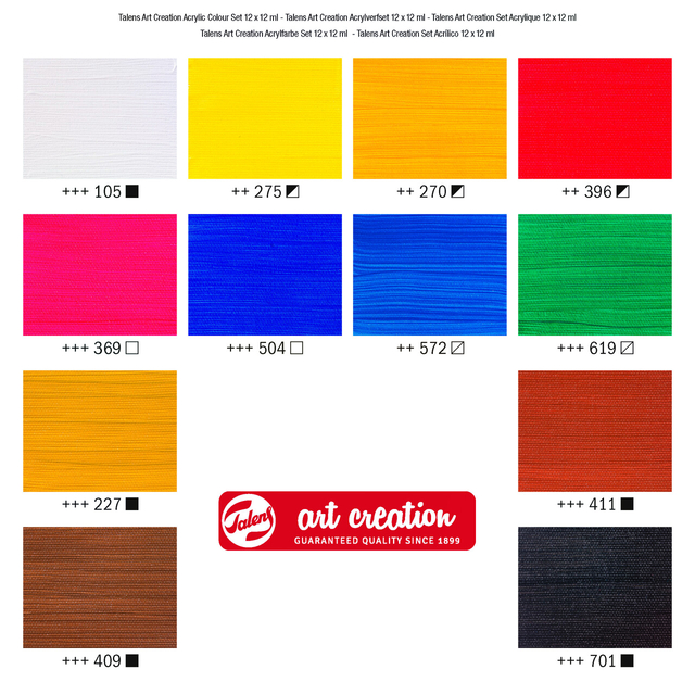 Acrylverf Talens Art Creation assorti 12 tubes à 12ml