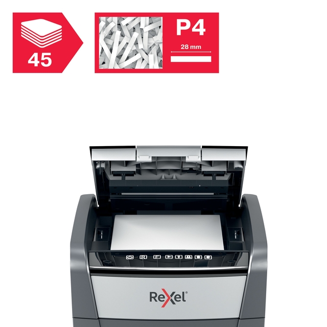 Papiervernietiger Rexel Optimum Auto+ 45X snippers 4x28mm