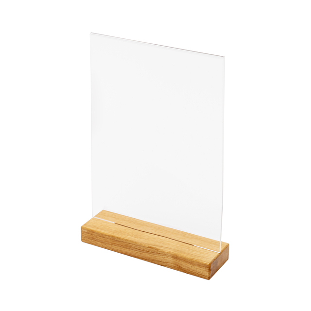 Menukaarthouder IEZZY T tafeldisplay A4 hout