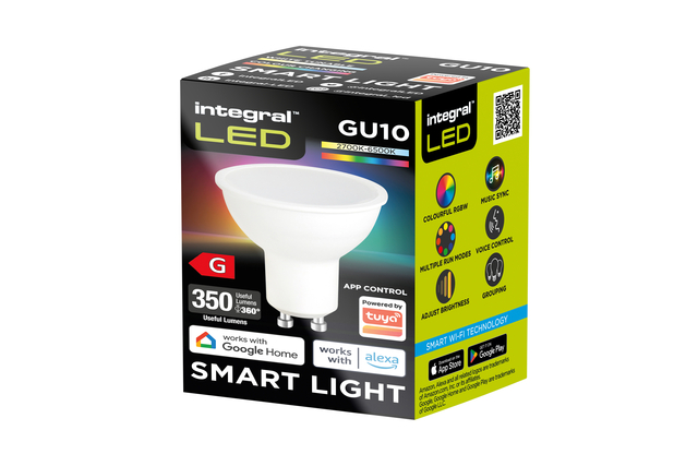 Ledlamp Integral GU10 2700-6500K Smart RGBW 4.9W 350lumen