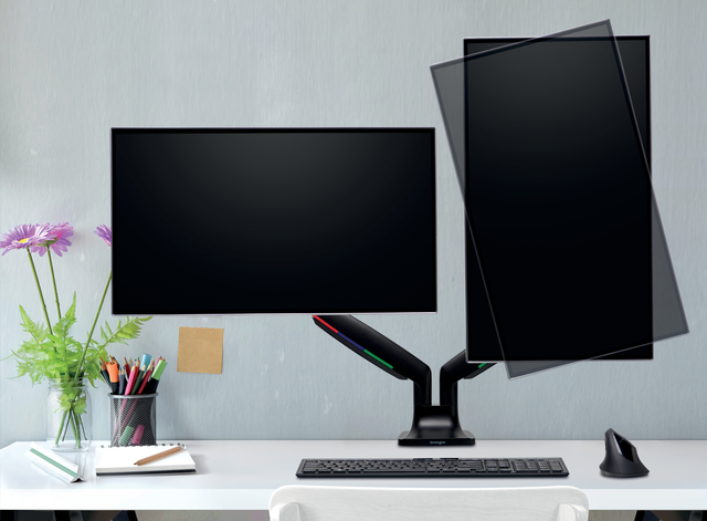 Monitorarm Kensington One-touch in hoogte verstelbaar dubbel