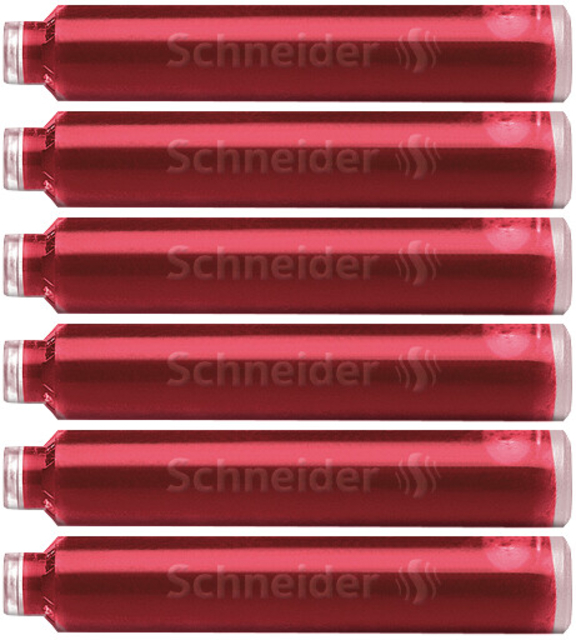 Inktpatroon Schneider din rood doos à 6 stuks