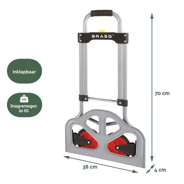 Steekwagen BRASQ Inklapbaar HT60 incl. bagagespin 60Kg
