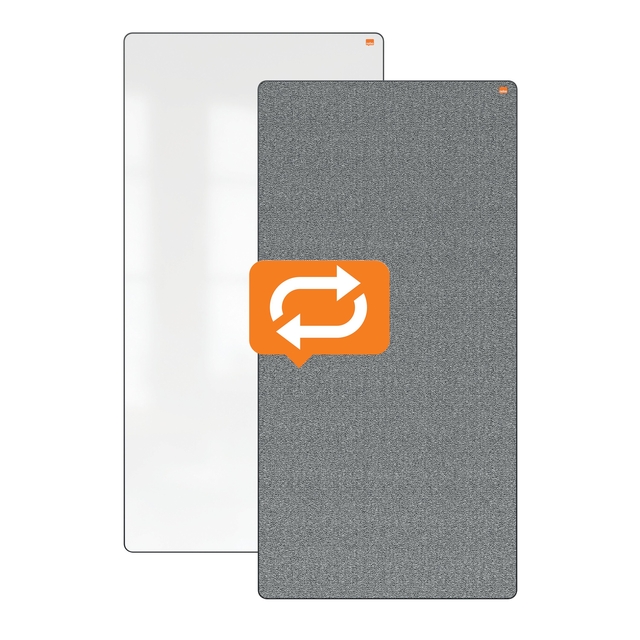 Draagbaar whiteboard en memobord Nobo Move & Meet 90x180cm