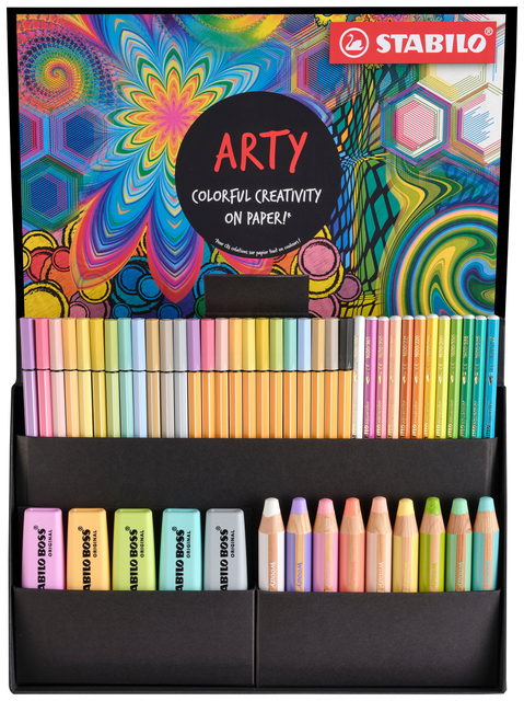 Creative set Stabilo 77/6 Arty colorful creative pastel mix 50 stuks