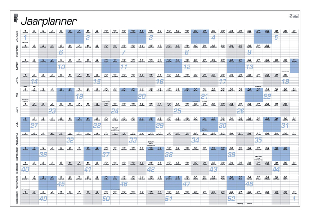 Jaarplankalender 2027 Quantore A1 84x57cm