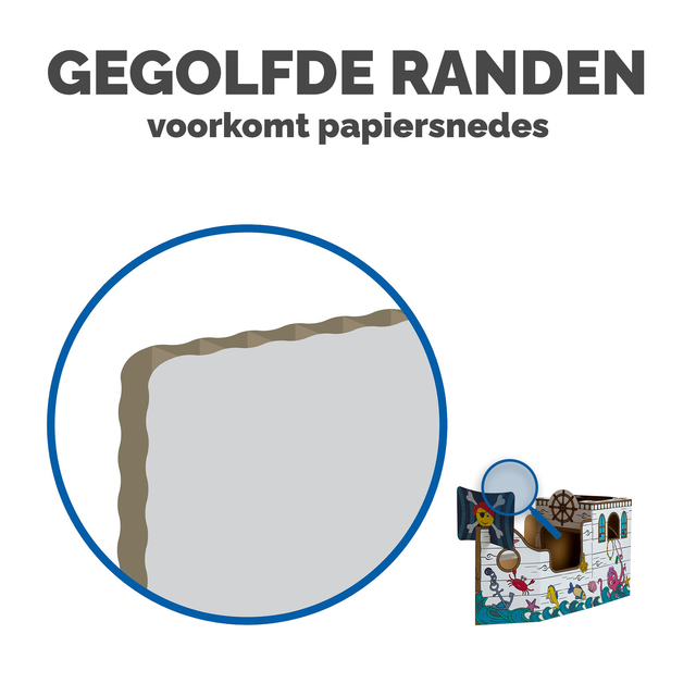 Kartonnen Piratenschip XL Bankers Box Play inkleurbaar
